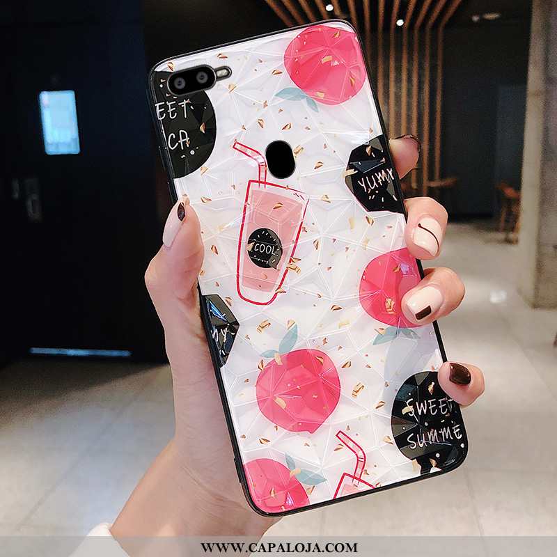 Capas Oppo Ax7 Tendencia Feminino Quadriculada Rosa, Capa Oppo Ax7 Fofas Barato