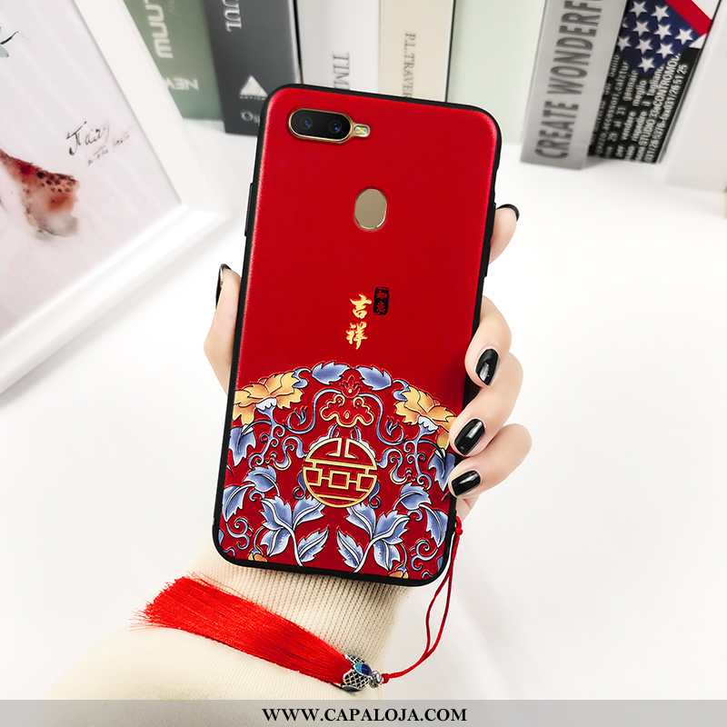 Capas Oppo Ax7 Tendencia Fosco Telemóvel Vermelho, Capa Oppo Ax7 Soft Venda