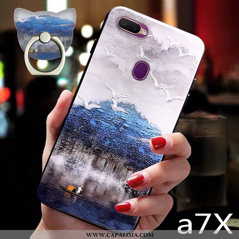 Capas Oppo Ax7 Tendencia Masculino Feminino Completa Azul, Capa Oppo Ax7 Soft Venda