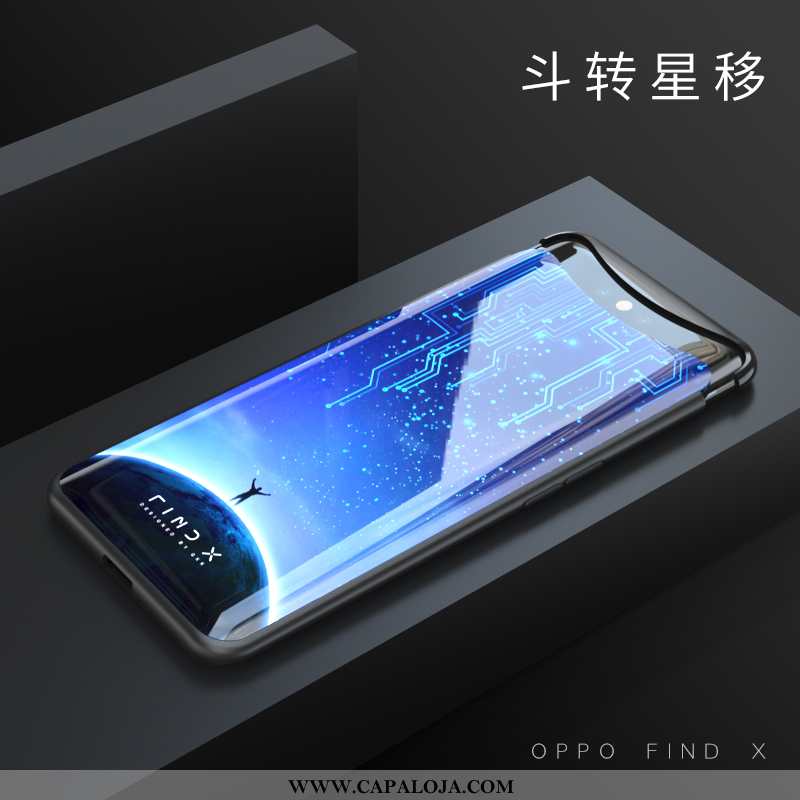 Capas Oppo Find X Vidro Malha Frente Preto, Capa Oppo Find X Soft Comprar