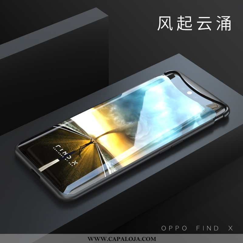 Capas Oppo Find X Vidro Malha Frente Preto, Capa Oppo Find X Soft Comprar