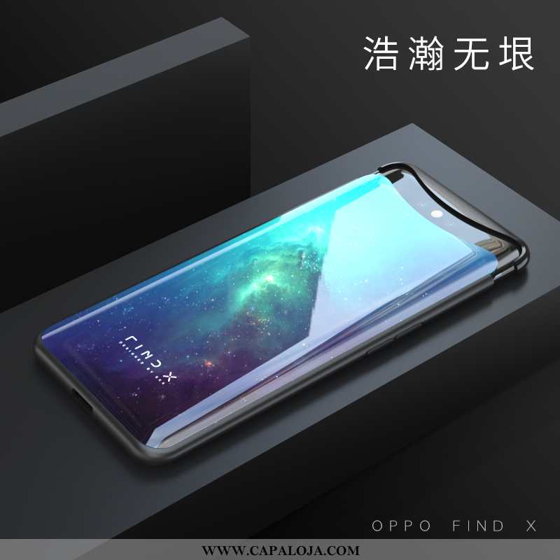 Capas Oppo Find X Vidro Malha Frente Preto, Capa Oppo Find X Soft Comprar