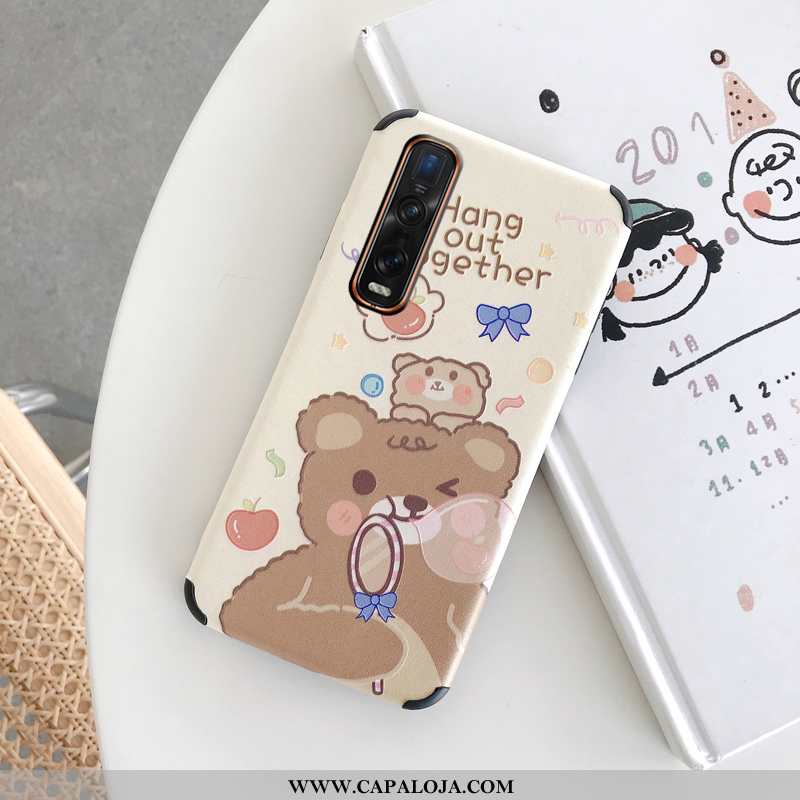 Capas Oppo Find X2 Pro Desenho Animado Branco Feminino Cases, Capa Oppo Find X2 Pro Soft Baratas