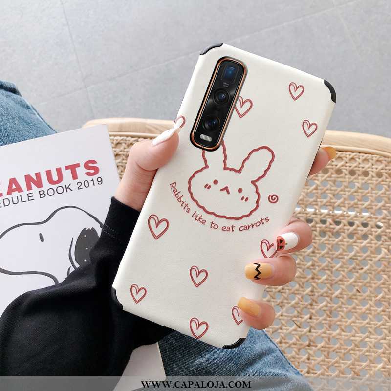 Capas Oppo Find X2 Pro Desenho Animado Branco Feminino Cases, Capa Oppo Find X2 Pro Soft Baratas