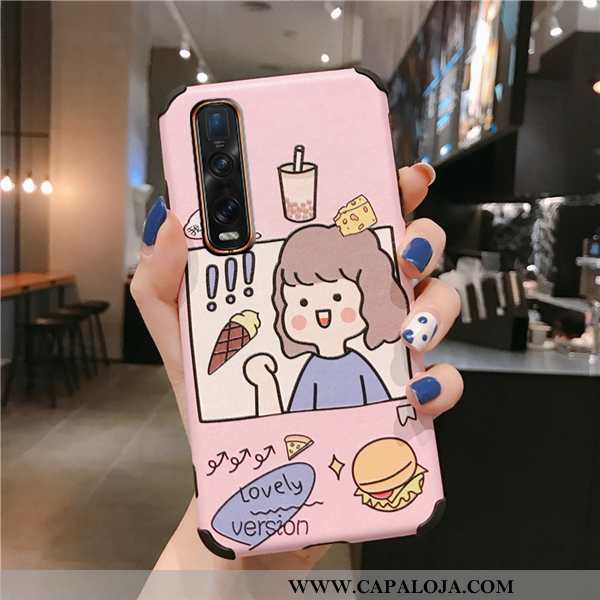 Capas Oppo Find X2 Pro Desenho Animado Branco Feminino Cases, Capa Oppo Find X2 Pro Soft Baratas