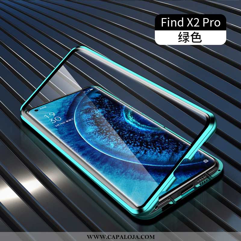 Capas Oppo Find X2 Pro Metalasse Armação Antiqueda Cases Verde, Capa Oppo Find X2 Pro Vidro Comprar