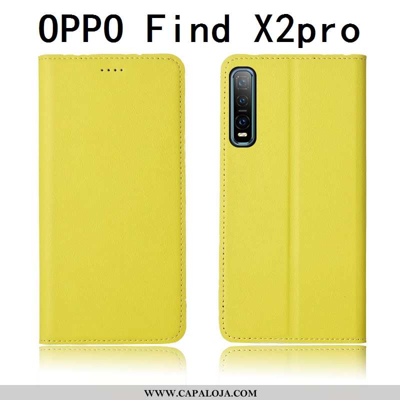 Capas Oppo Find X2 Pro Silicone Amarelo Telemóvel Cover, Capa Oppo Find X2 Pro Couro Legitimo Online