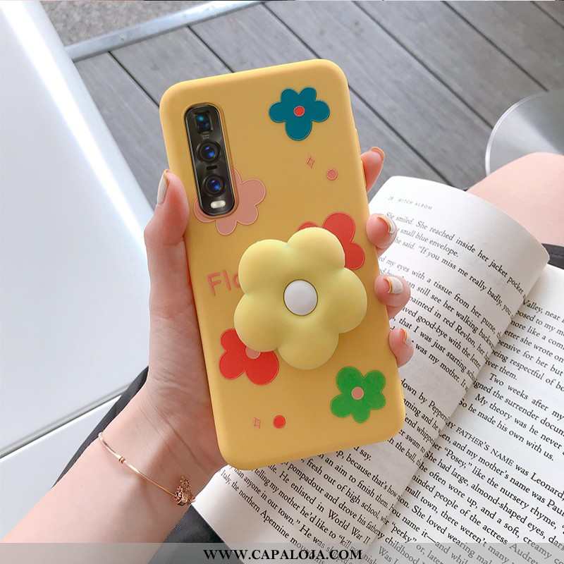 Capas Oppo Find X2 Pro Tendencia Desenho Animado Florido Silicone Amarelo, Capa Oppo Find X2 Pro Pro