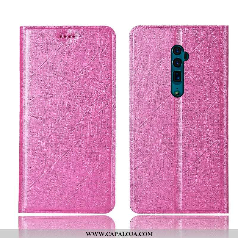 Capas Oppo Reno 10x Zoom Couro Cases Telemóvel Dourado, Capa Oppo Reno 10x Zoom Protetoras Barato