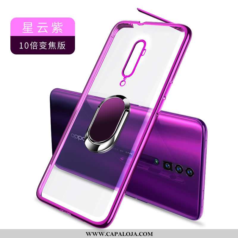 Capas Oppo Reno 10x Zoom Silicone Cases Slim Super Roxo, Capa Oppo Reno 10x Zoom Clara Baratos