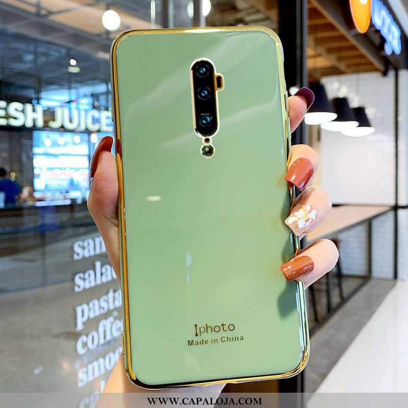 Capas Oppo Reno 10x Zoom Silicone Feminino Antiqueda Verde, Capa Oppo Reno 10x Zoom Soft Barato