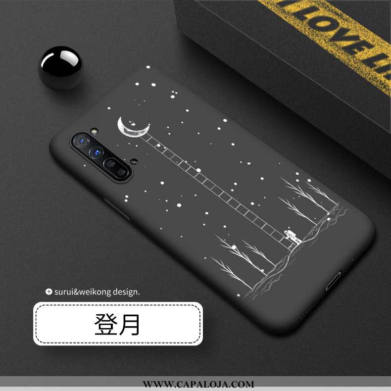 Capas Oppo Reno 3 Fosco Telemóvel Preto Completa, Capa Oppo Reno 3 Silicone Baratos