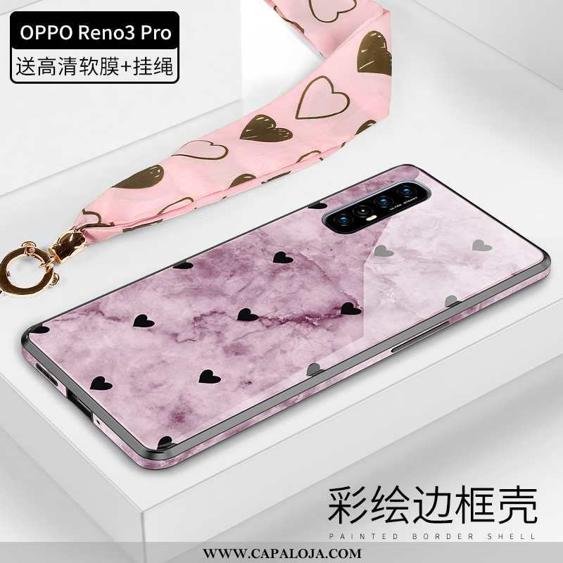 Capas Oppo Reno 3 Pro Criativas Tendencia Completa De Grau Rosa, Capa Oppo Reno 3 Pro Slim Promoção