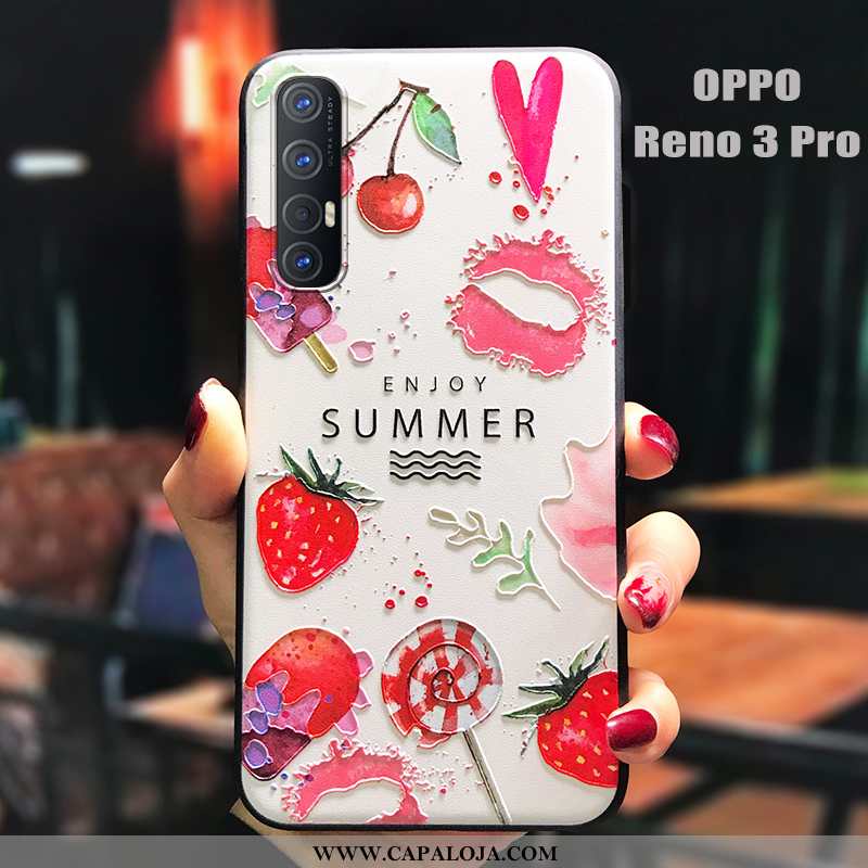 Capas Oppo Reno 3 Pro Silicone Vermelha Slim Vermelho, Capa Oppo Reno 3 Pro Fosco Comprar