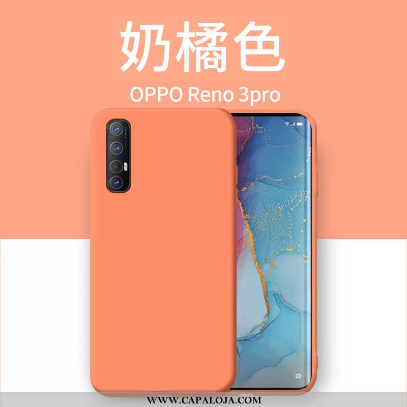 Capas Oppo Reno 3 Pro Slim Malha Vermelha Criativas Laranja, Capa Oppo Reno 3 Pro Super Venda