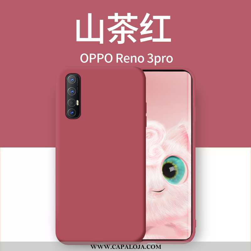 Capas Oppo Reno 3 Pro Slim Malha Vermelha Criativas Laranja, Capa Oppo Reno 3 Pro Super Venda