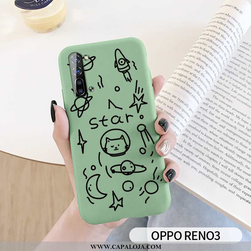 Capas Oppo Reno 3 Protetoras Telemóvel Criativas Cases Verde, Capa Oppo Reno 3 Silicone Promoção