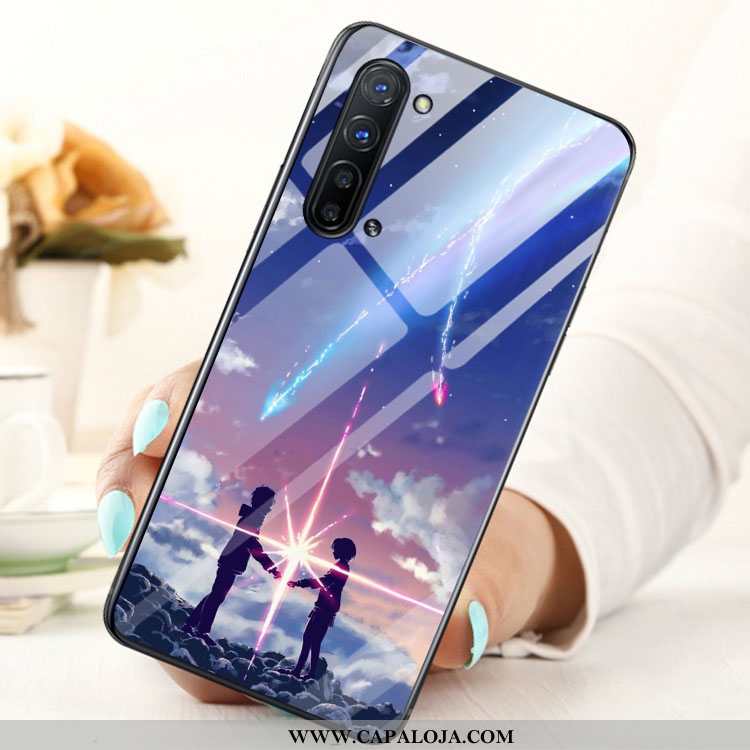 Capas Oppo Reno 3 Vidro Telemóvel Cases, Capa Oppo Reno 3 Azul Venda