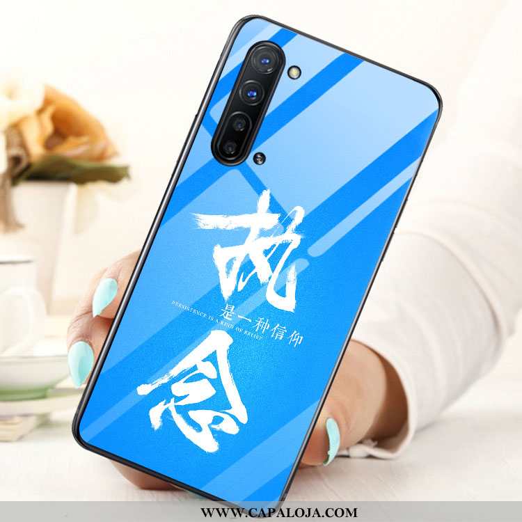 Capas Oppo Reno 3 Vidro Telemóvel Cases, Capa Oppo Reno 3 Azul Venda