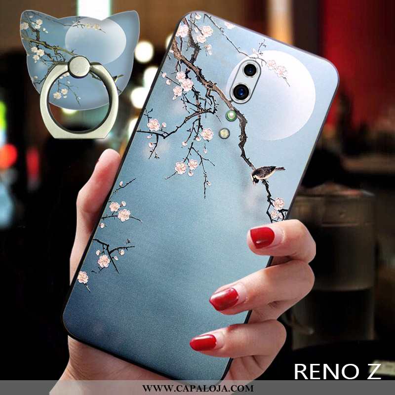 Capas Oppo Reno Z Soft Feminino Tendencia Fosco Azul, Capa Oppo Reno Z Silicone Barato