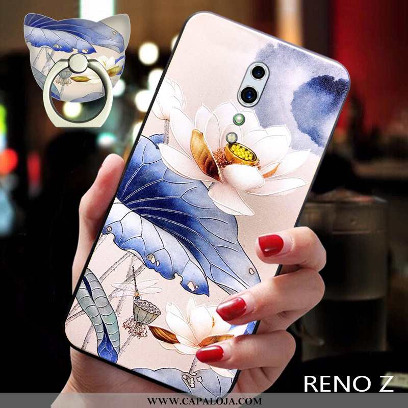 Capas Oppo Reno Z Soft Feminino Tendencia Fosco Azul, Capa Oppo Reno Z Silicone Barato