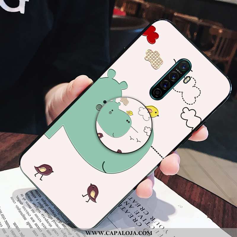 Capas Oppo Reno2 Desenho Animado Silicone Animais Soft Rosa, Capa Oppo Reno2 Slim Barato