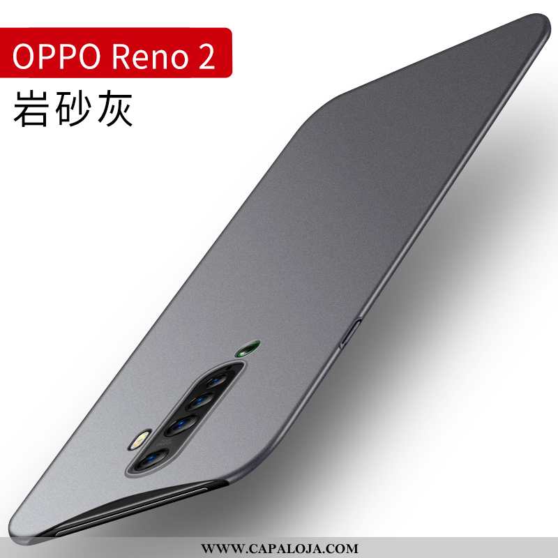 Capas Oppo Reno2 Fosco Masculino Protetoras Cases Cinza, Capa Oppo Reno2 Slim Promoção