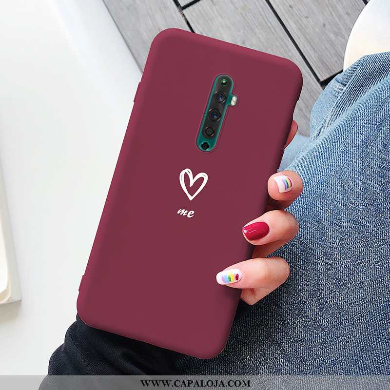 Capas Oppo Reno2 Personalizada Casal Simples Vermelho, Capa Oppo Reno2 Criativas Barato