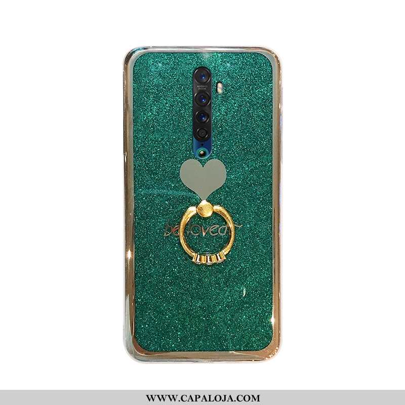 Capas Oppo Reno2 Silicone Desenho Animado Protetoras Antiqueda Verde, Capa Oppo Reno2 Personalizada 