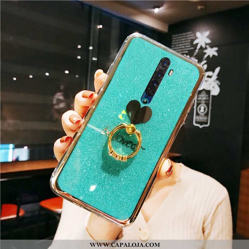 Capas Oppo Reno2 Silicone Desenho Animado Protetoras Antiqueda Verde, Capa Oppo Reno2 Personalizada 