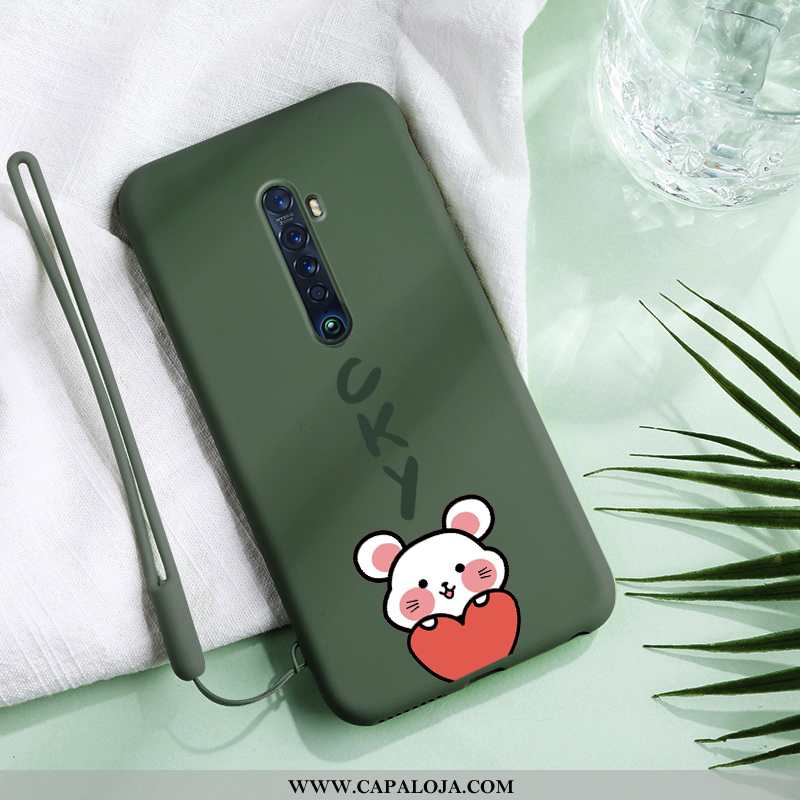 Capas Oppo Reno2 Slim Telemóvel Vermelha Criativas Verde, Capa Oppo Reno2 Tendencia Baratos