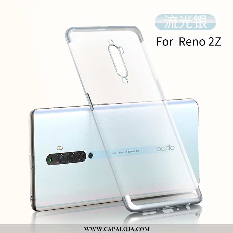 Capas Oppo Reno2 Z Silicone Slim Super Alta Prata, Capa Oppo Reno2 Z Clara Venda