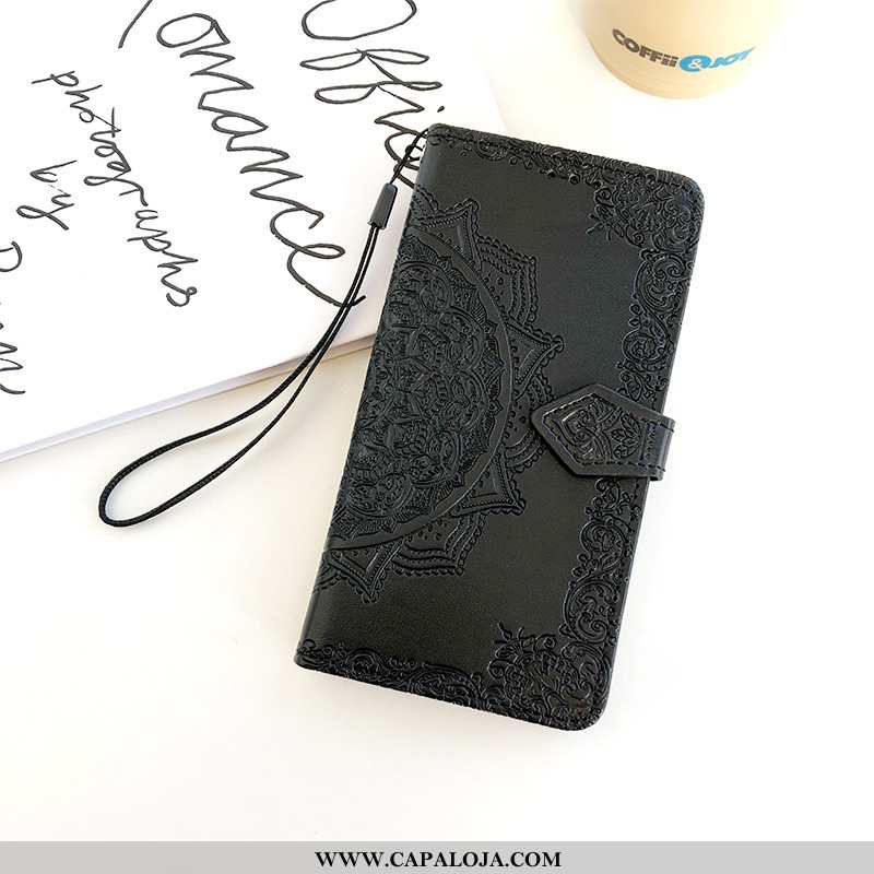 Capas Samsung Galaxy A10 Cordao Antiqueda Preto Couro, Capa Samsung Galaxy A10 Carteira Baratas