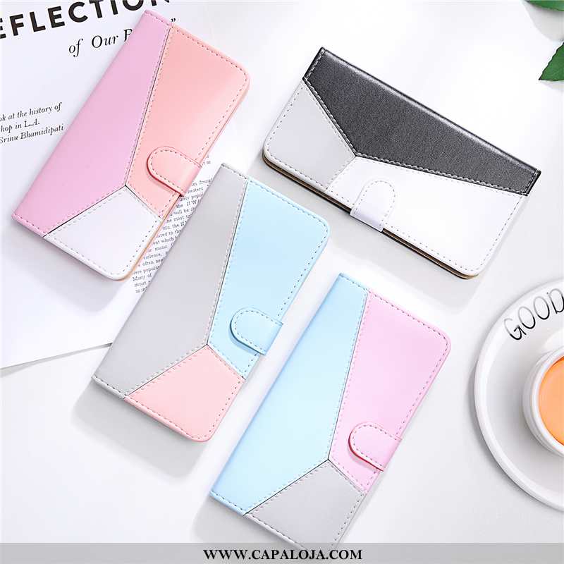 Capas Samsung Galaxy A10 Couro Cases Telemóvel Rosa, Capa Samsung Galaxy A10 Tendencia Online