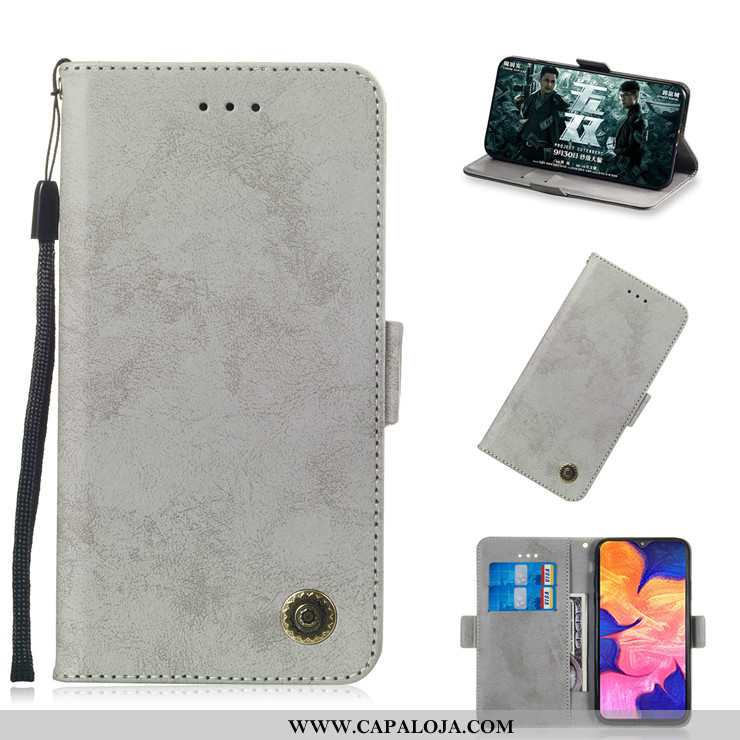 Capas Samsung Galaxy A10 Couro Telemóvel Antiqueda Protetoras Preto, Capa Samsung Galaxy A10 Soft Ba