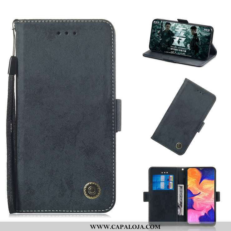 Capas Samsung Galaxy A10 Couro Telemóvel Antiqueda Protetoras Preto, Capa Samsung Galaxy A10 Soft Ba