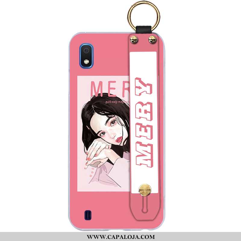 Capas Samsung Galaxy A10 Desenho Animado Protetoras Wrisband Personalizada Rosa, Capa Samsung Galaxy