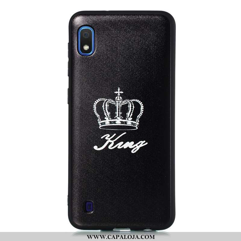 Capas Samsung Galaxy A10 Personalizada Cases Preto Soft, Capa Samsung Galaxy A10 Desenho Animado Com