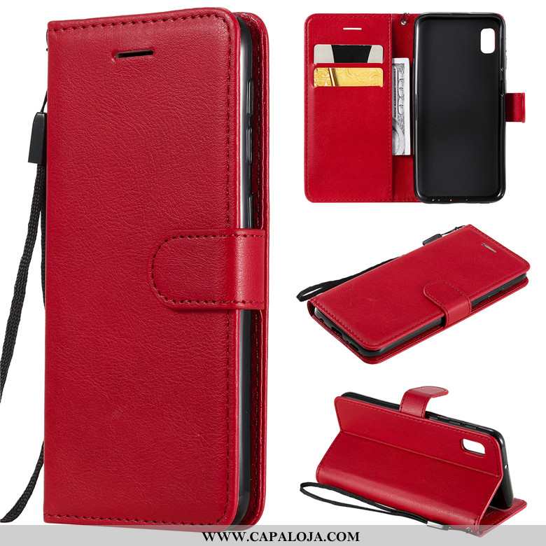 Capas Samsung Galaxy A10 Protetoras Cola Lisas Vermelho, Capa Samsung Galaxy A10 Couro Barato