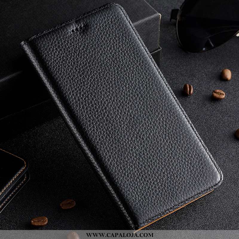 Capas Samsung Galaxy A10s Couro Genuíno Antiqueda Cover Azul Escuro, Capa Samsung Galaxy A10s Protet