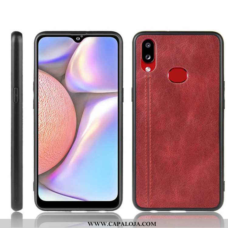 Capas Samsung Galaxy A10s Couro Resistente Fio Cases Preto, Capa Samsung Galaxy A10s Tendencia Barat