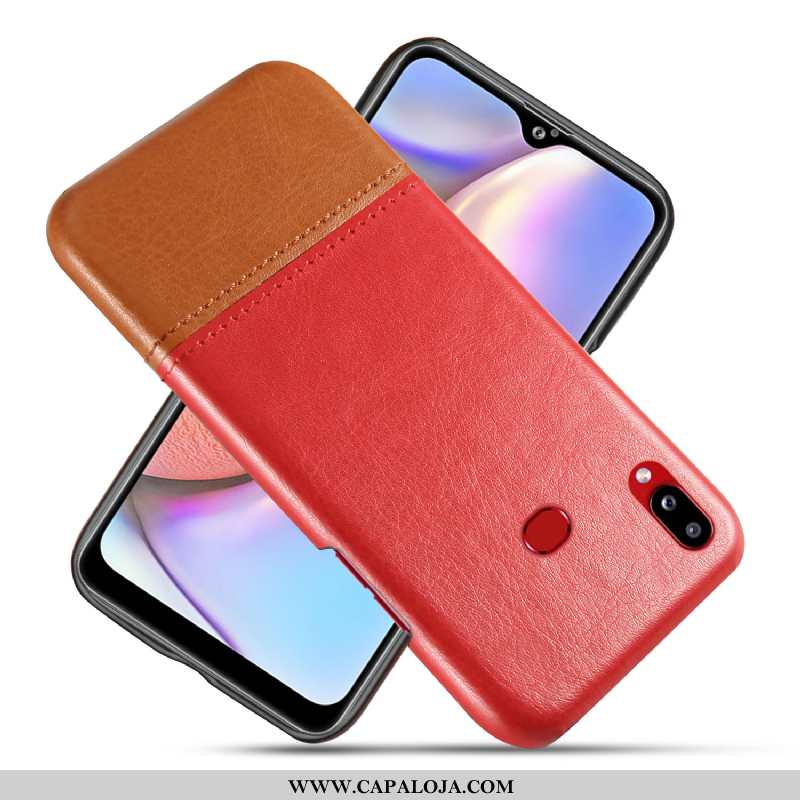 Capas Samsung Galaxy A10s Couro Vermelha Resistente Vermelho, Capa Samsung Galaxy A10s Telemóvel Pro