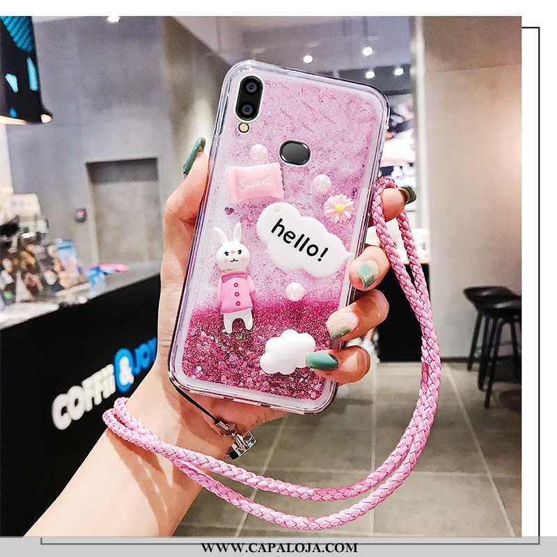 Capas Samsung Galaxy A10s Personalizado Telemóvel Soft Completa Rosa, Capa Samsung Galaxy A10s Tende