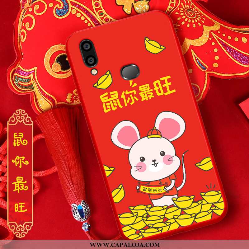 Capas Samsung Galaxy A10s Silicone Antiqueda Casaco Vermelho, Capa Samsung Galaxy A10s Feminino Bara