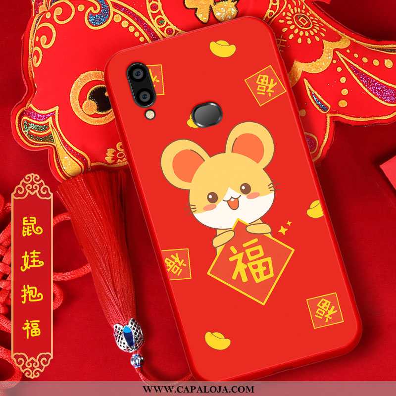 Capas Samsung Galaxy A10s Silicone Antiqueda Casaco Vermelho, Capa Samsung Galaxy A10s Feminino Bara