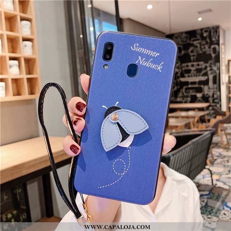 Capas Samsung Galaxy A20e Bonitos Silicone Telemóvel Azul, Capa Samsung Galaxy A20e Soft Barato