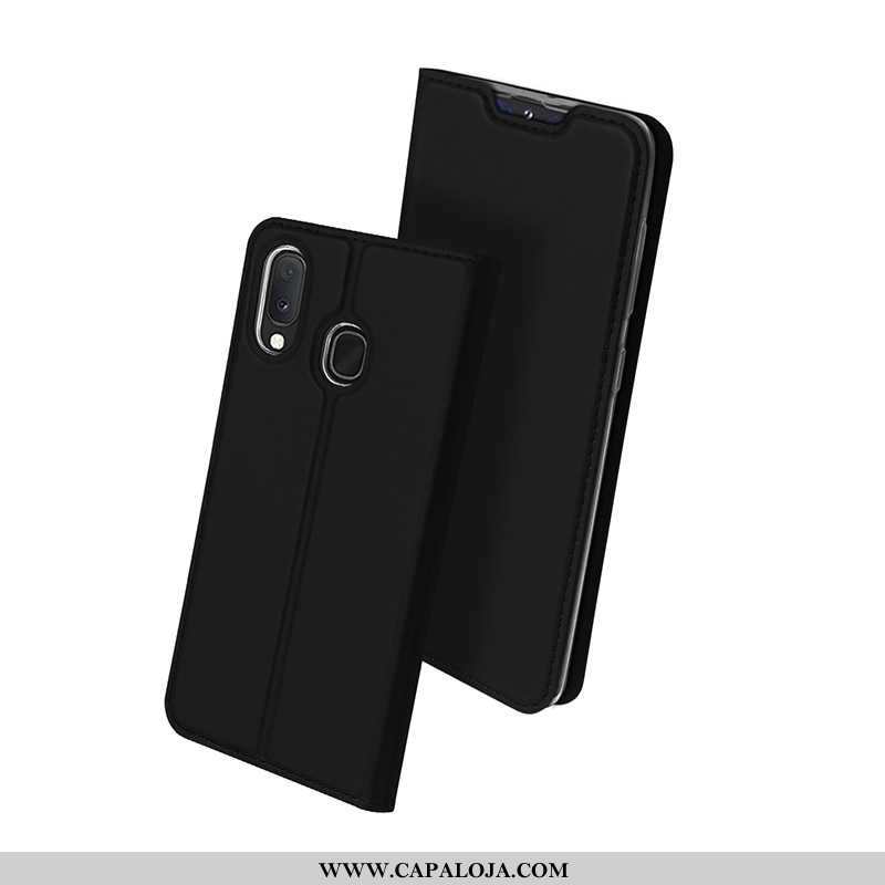 Capas Samsung Galaxy A20e Couro Cases Cover Preto, Capa Samsung Galaxy A20e Protetoras Venda