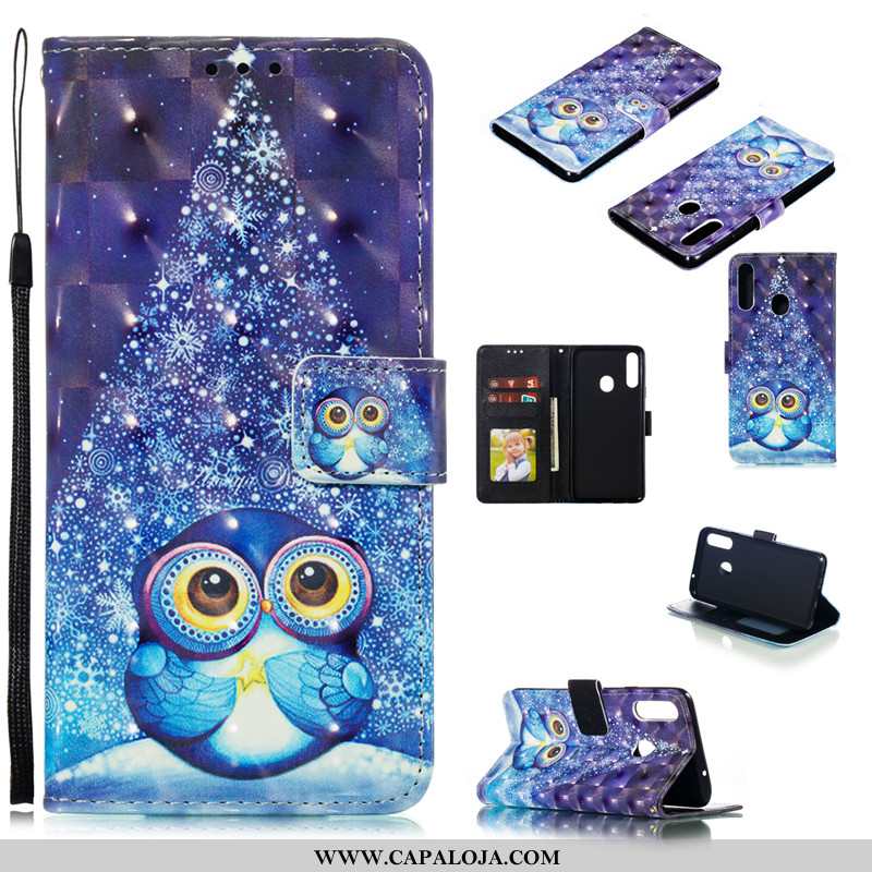 Capas Samsung Galaxy A20s Bonitos Feminino Desenho Animado Protetoras Azul, Capa Samsung Galaxy A20s