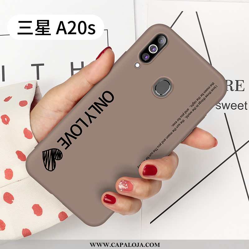 Capas Samsung Galaxy A20s Fosco Cases Antiqueda Completa Azul, Capa Samsung Galaxy A20s Cordao Barat