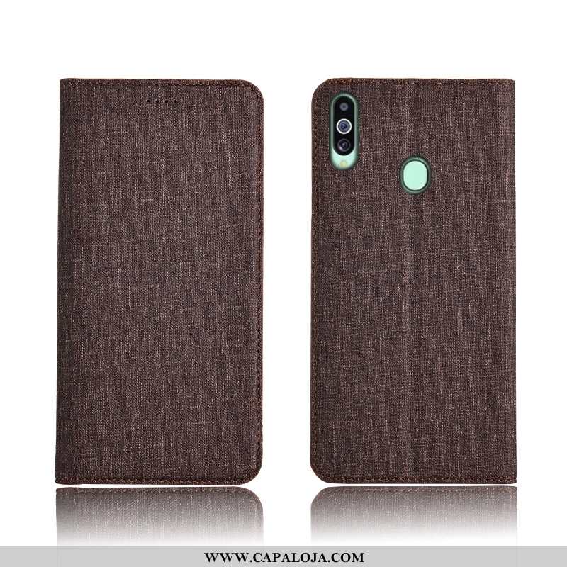 Capas Samsung Galaxy A20s Linho Soft Protetoras Preto, Capa Samsung Galaxy A20s Fosco Promoção